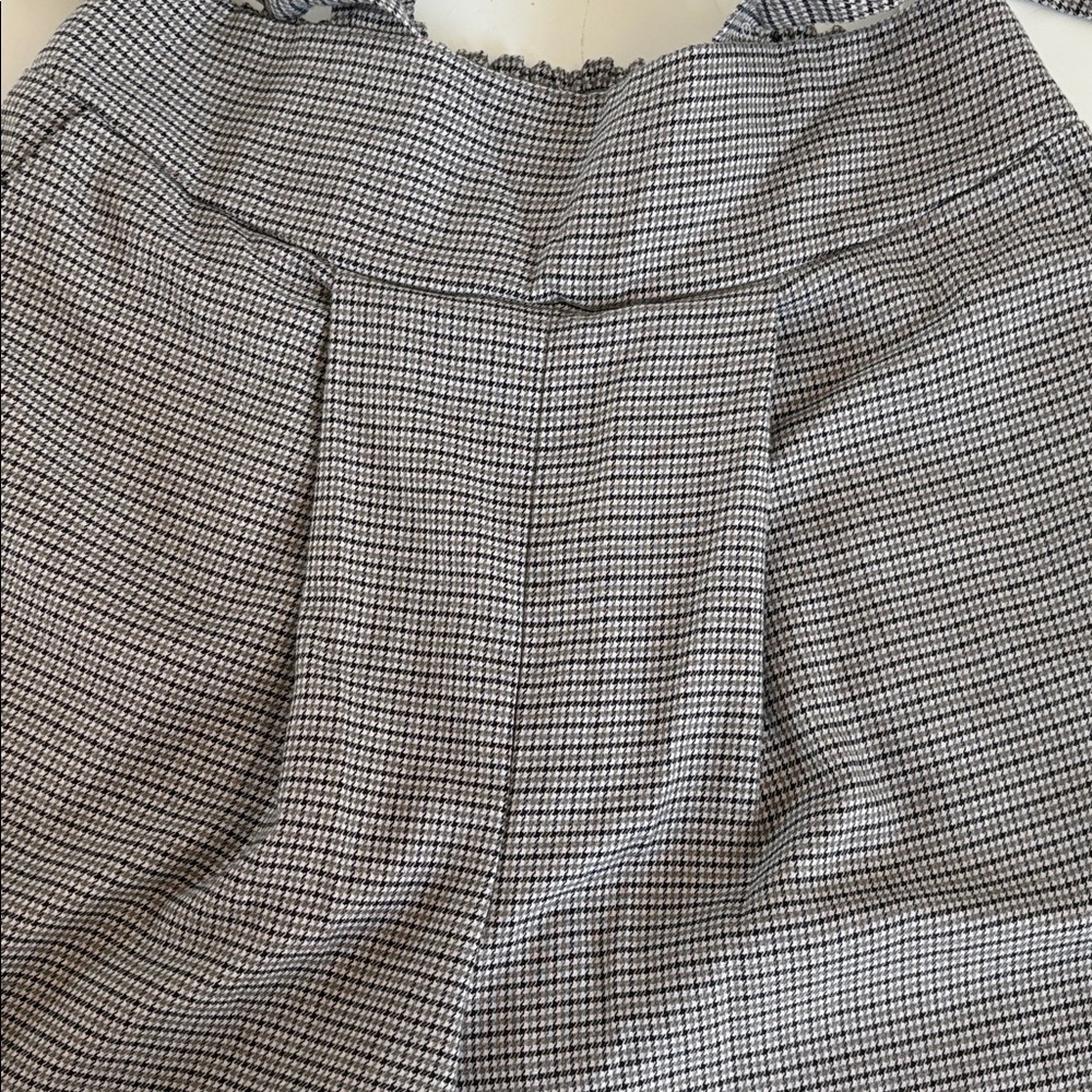 Wild Fable black and gray houndstooth pleated pockets wide leg overall jumpsuit - Picture 14 of 16